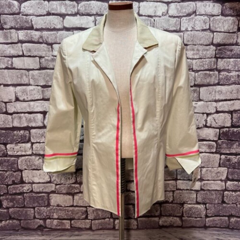 Harve Benard NWT White, Pink & Green Jacket Size 16